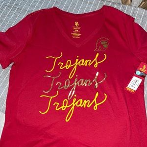 Women Trojans V neck t-shirt
